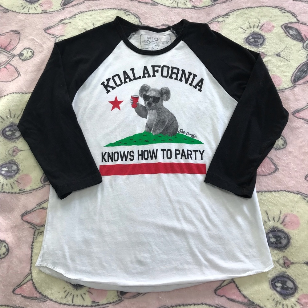 Riot Society Koala Baseball Tee 🤘🏼🤘🏼